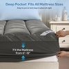 image:imageBedlore Queen Cooling Mattress Topper for Hot Sleepers Soft Fluffy Pillow Top Mattress Pad Breathable Noiseless for Back Pain Relief Washable Deep Pocket Fits 618 GreyGray