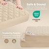 image:imageBEDLORE Baby Crib Mattress Protector 2Pack Waterproof Blue 52x28Beige