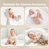 image:imageBEDLORE Baby Crib Mattress Protector 2Pack Waterproof Blue 52x28Beige