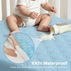 image:imageBEDLORE Baby Crib Mattress Protector 2Pack Waterproof Blue 52x28Blue