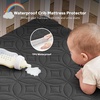 image:imageBEDLORE Baby Crib Mattress Protector 2Pack Waterproof Blue 52x28Dark Gray