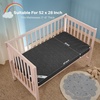 image:imageBEDLORE Baby Crib Mattress Protector 2Pack Waterproof Blue 52x28Dark Gray