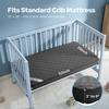 image:imageBEDLORE Baby Crib Mattress Protector 2Pack Waterproof Blue 52x28Gray
