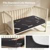 image:imageBEDLORE Baby Crib Mattress Protector 2Pack Waterproof Blue 52x28Grayleaves
