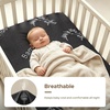 image:imageBEDLORE Baby Crib Mattress Protector 2Pack Waterproof Blue 52x28Grayleaves