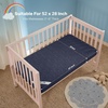 image:imageBEDLORE Baby Crib Mattress Protector 2Pack Waterproof Blue 52x28Navy Blue