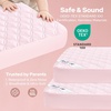 image:imageBEDLORE Baby Crib Mattress Protector 2Pack Waterproof Blue 52x28Pink
