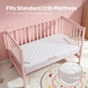 image:imageBEDLORE Baby Crib Mattress Protector 2Pack Waterproof Blue 52x28White