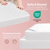 image:imageBEDLORE Baby Crib Mattress Protector 2Pack Waterproof Blue 52x28White