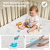 image:imageBEDLORE Baby Crib Mattress Protector 2Pack Waterproof Blue 52x28Whiteleaves