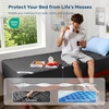 image:imageBEDLORE 2 Pack Waterproof Mattress Protector Twin Size Mattress Pad  Deep Pocket Fitted for 615 Soft Breathable DirtProof Single Bed Mattress Cover Washable for Bedroom Dorm RoomBeigeGray