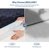 image:imageBEDLORE 2 Pack Waterproof Mattress Protector Twin Size Mattress Pad  Deep Pocket Fitted for 615 Soft Breathable DirtProof Single Bed Mattress Cover Washable for Bedroom Dorm RoomBeigeNavy Blue