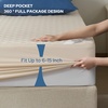 image:imageBEDLORE 2 Pack Waterproof Mattress Protector Twin Size Mattress Pad  Deep Pocket Fitted for 615 Soft Breathable DirtProof Single Bed Mattress Cover Washable for Bedroom Dorm RoomBeigeBeige