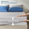 image:imageBEDLORE 2 Pack Waterproof Mattress Protector Twin Size Mattress Pad  Deep Pocket Fitted for 615 Soft Breathable DirtProof Single Bed Mattress Cover Washable for Bedroom Dorm RoomBeigeLight Gray