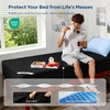 image:imageBEDLORE 2 Pack Waterproof Mattress Protector Twin Size Mattress Pad  Deep Pocket Fitted for 615 Soft Breathable DirtProof Single Bed Mattress Cover Washable for Bedroom Dorm RoomBeigeBlack