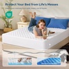 image:imageBEDLORE 2 Pack Waterproof Mattress Protector Twin Size Mattress Pad  Deep Pocket Fitted for 615 Soft Breathable DirtProof Single Bed Mattress Cover Washable for Bedroom Dorm RoomBeigeWhite