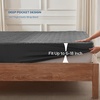 image:imageBEDLORE Queen Mattress Protector Waterproof Noiseless Mattress Cover with Deep Pocket for 618 inches Mattress Soft Breathable Mattress Pad Machine Washable Dark Gray