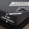 image:imageBEDLORE Queen Mattress Protector Waterproof Noiseless Mattress Cover with Deep Pocket for 618 inches Mattress Soft Breathable Mattress Pad Machine Washable Dark Gray