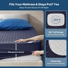 image:imageBEDLORE Waterproof Twin XL Mattress Protector Deep Pocket College Dorm  Soft Noiseless Breathable Bed Mattress Cover Pad Fits 615 Inch Deep Mattresses Ideal for Home Bedroom Hotel BeigeNavy Blue