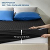 image:imageBEDLORE Waterproof Twin XL Mattress Protector Deep Pocket College Dorm  Soft Noiseless Breathable Bed Mattress Cover Pad Fits 615 Inch Deep Mattresses Ideal for Home Bedroom Hotel BeigeBlack