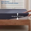 image:imageBEDLORE Waterproof Twin XL Mattress Protector Deep Pocket College Dorm  Soft Noiseless Breathable Bed Mattress Cover Pad Fits 615 Inch Deep Mattresses Ideal for Home Bedroom Hotel BeigeNavy Blue