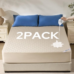 image:imageBEDLORE 2 Pack Waterproof Mattress Protector Twin Size Mattress Pad  Deep Pocket Fitted for 615 Soft Breathable DirtProof Single Bed Mattress Cover Washable for Bedroom Dorm RoomBeigeBeige