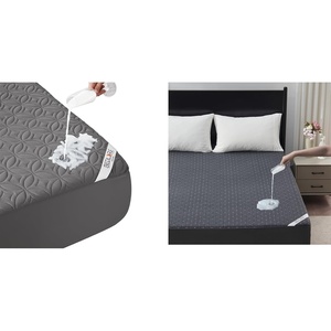 image:imageBEDLORE Queen Mattress Protector Waterproof Noiseless Mattress Cover with Deep Pocket for 618 inches Mattress Soft Breathable Mattress Pad Machine Washable Dark Gray