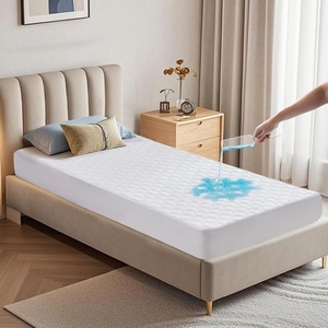 image:imageBEDLORE Waterproof Twin XL Mattress Protector Deep Pocket College Dorm  Soft Noiseless Breathable Bed Mattress Cover Pad Fits 615 Inch Deep Mattresses Ideal for Home Bedroom Hotel BeigeWhite