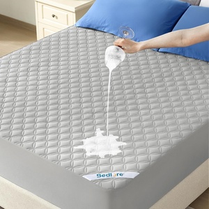 image:imageBEDLORE Waterproof Twin XL Mattress Protector Deep Pocket College Dorm  Soft Noiseless Breathable Bed Mattress Cover Pad Fits 615 Inch Deep Mattresses Ideal for Home Bedroom Hotel BeigeLight Gray
