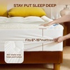 image:imageBEDLORE King Mattress Pad Cover Cooling Bamboo Viscose Mattress TopperCream