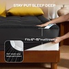 image:imageBEDLORE King Mattress Pad Cover Cooling Bamboo Viscose Mattress TopperGray